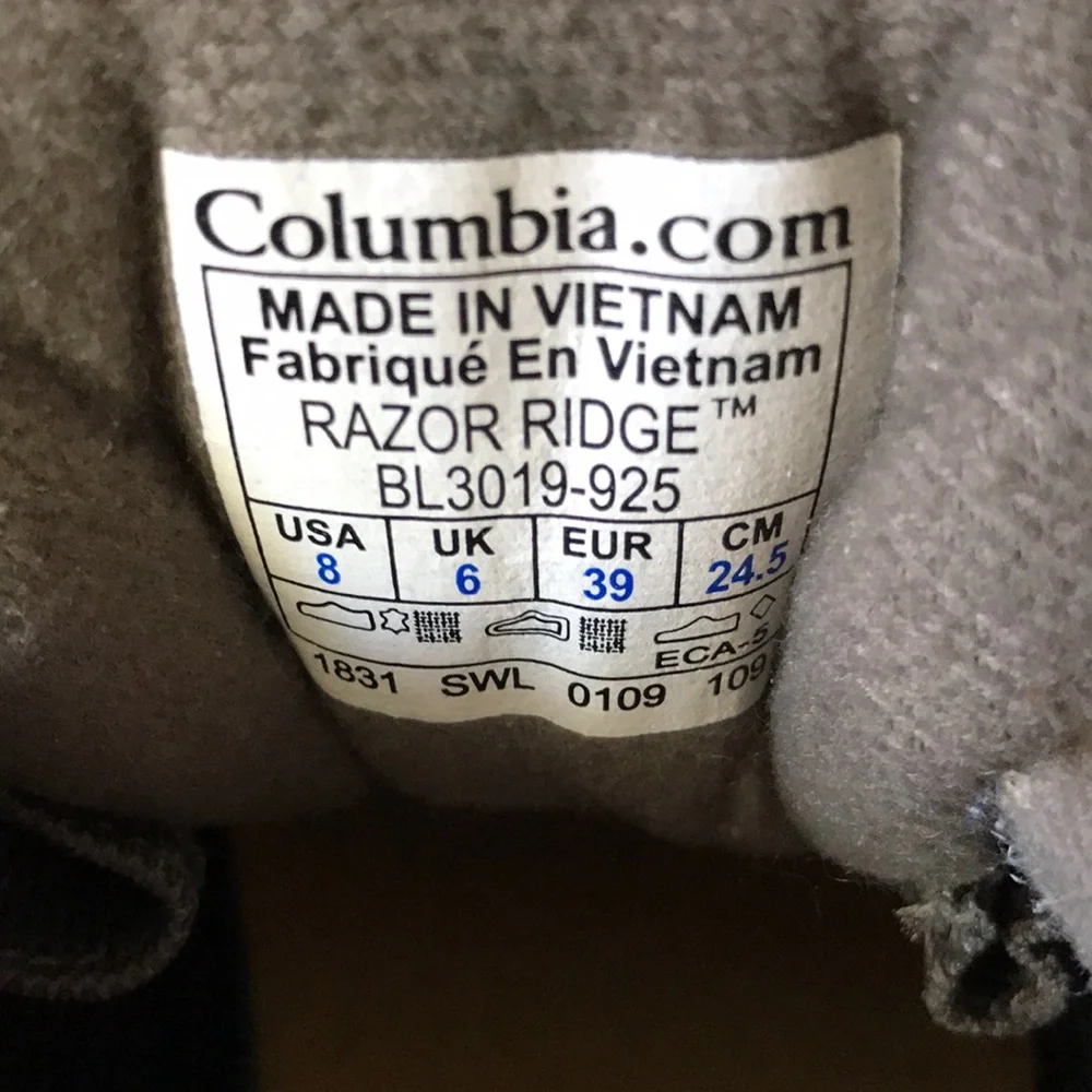 Columbia Razor Ridge hiking shoes size 7.5 - Picture 7 of 10